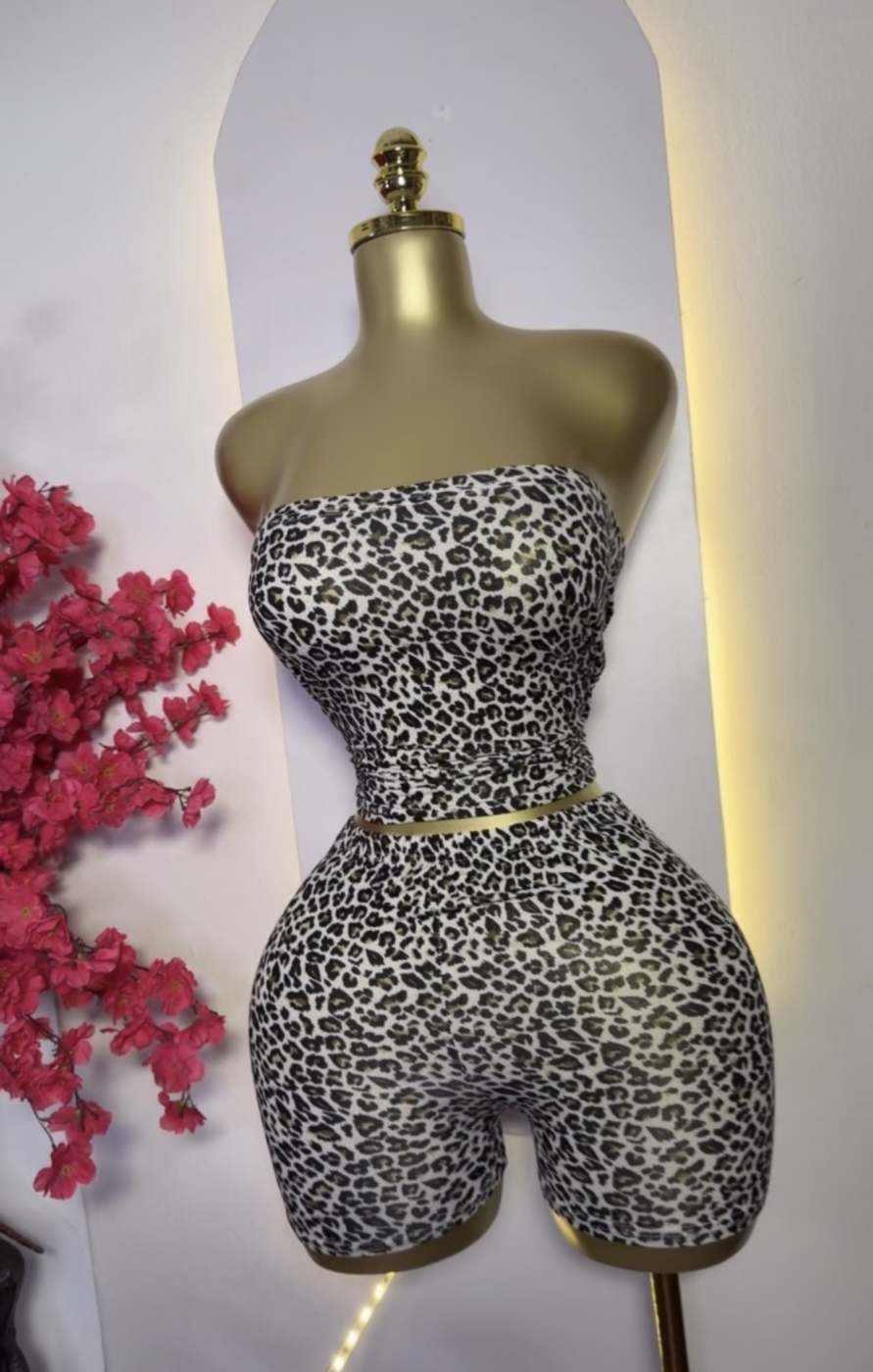 Leopard Print Two-Piece Set